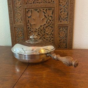 Vintage, elegant Silver Skillet